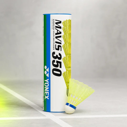 Volants nylon Yonex Mavis 350 Medium, tube de 6 – jaune