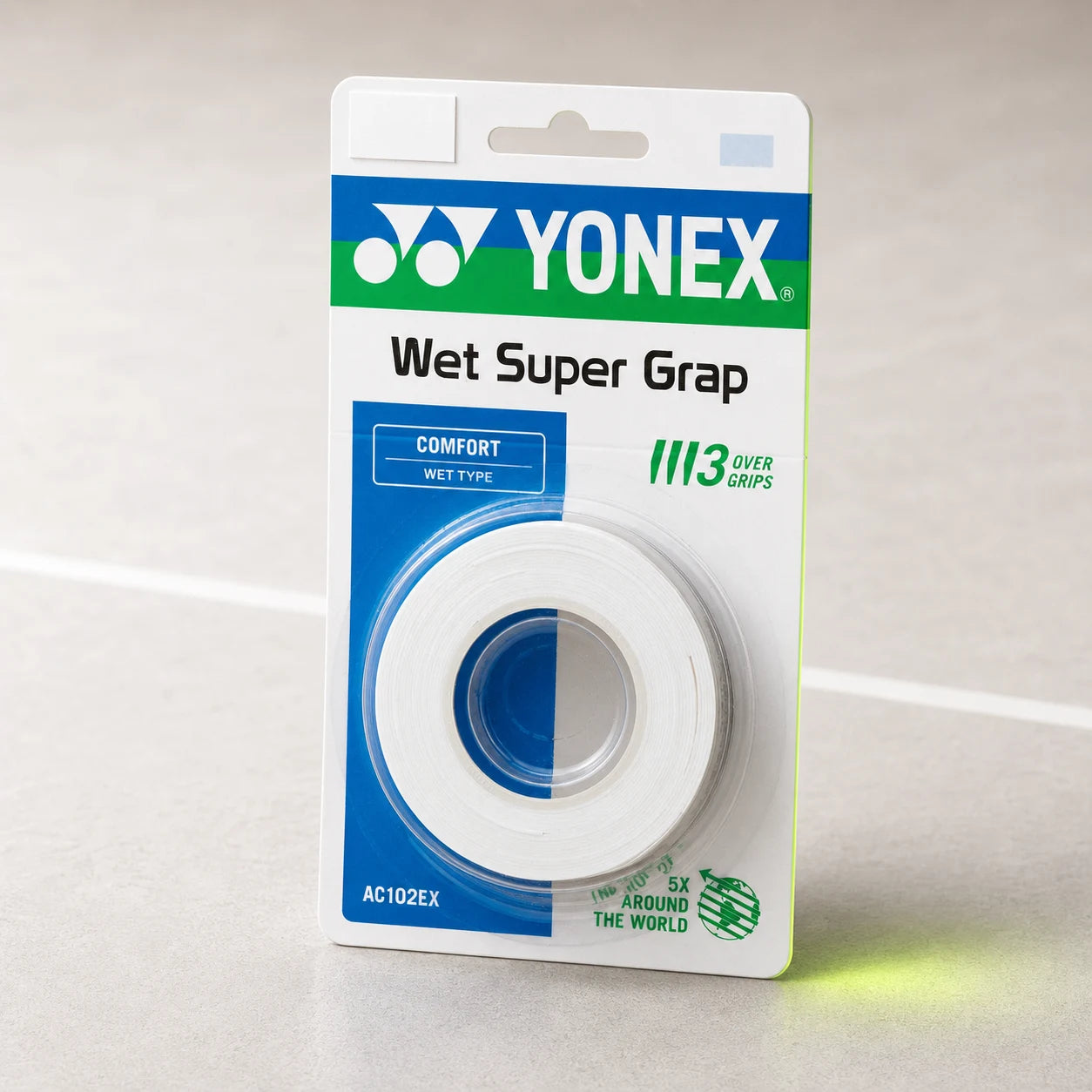 Surgrips Yonex Super Grap AC102, lot de 3 – blanc