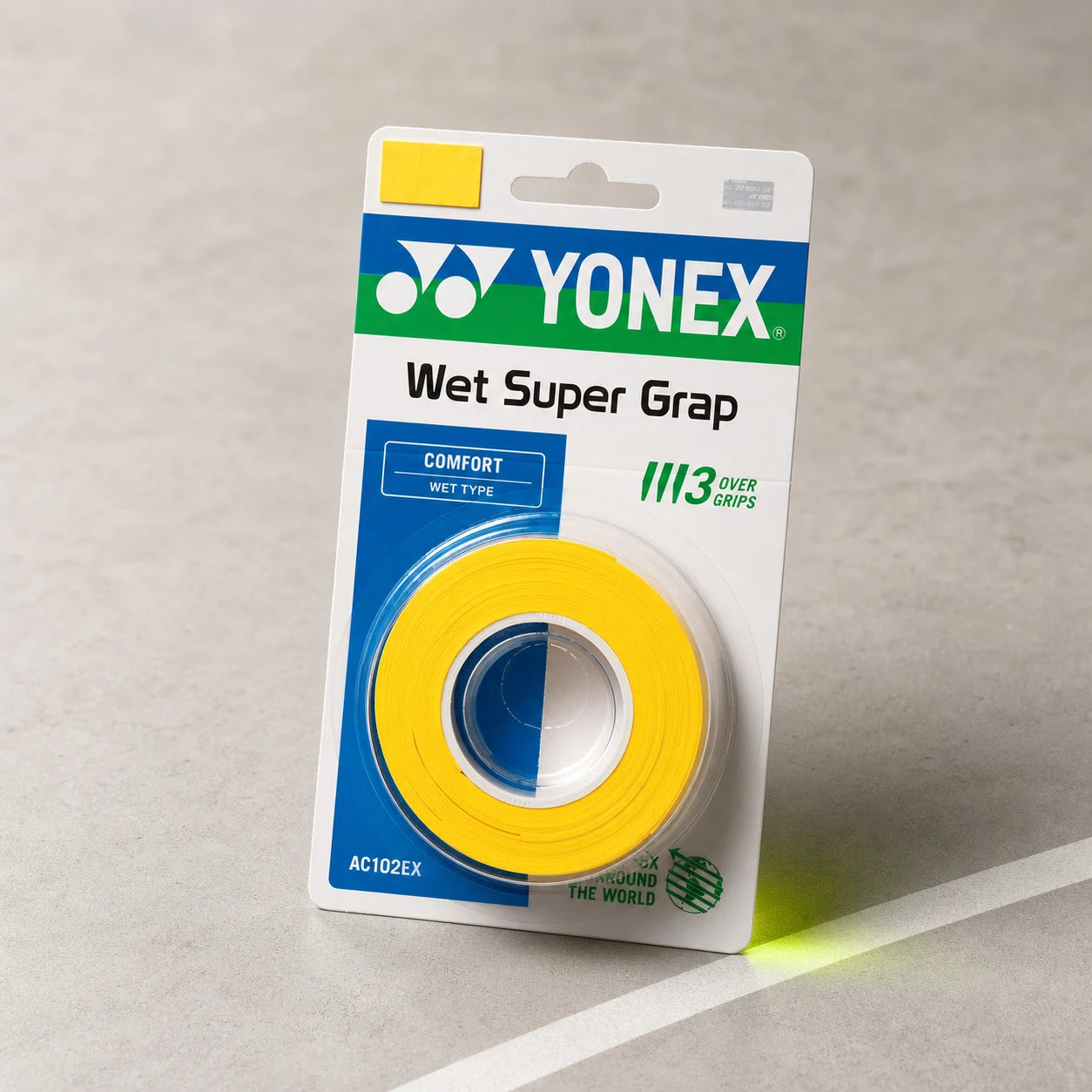 Surgrips Yonex Super Grap AC102, lot de 3 – jaune